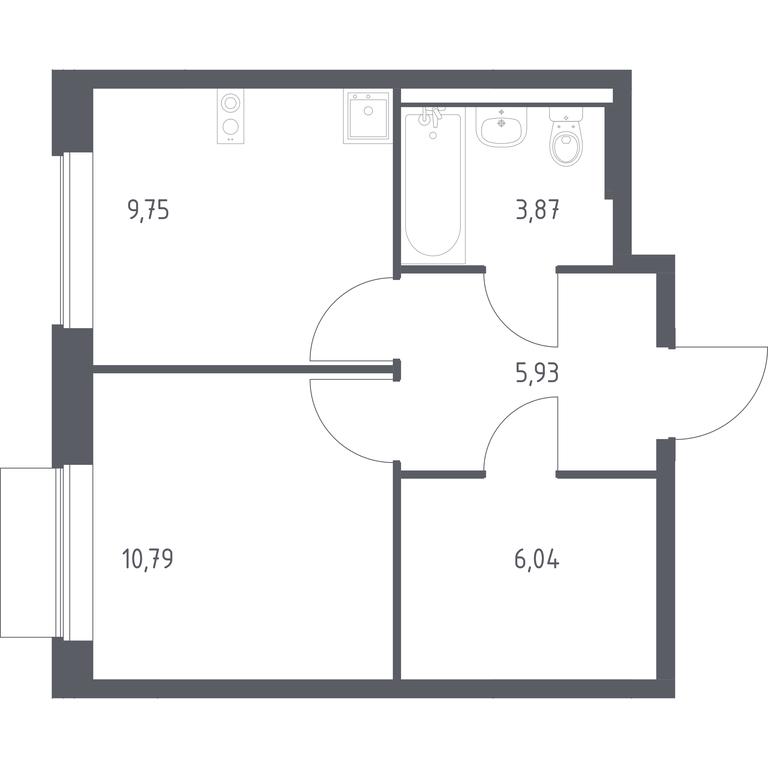 Apartment Sale, 36.38 sq. m. at Novoe Vnukovo, kvartal № 38, Kokoshkino Settlement, Moscow, Russia #1 Apartment Sale, 36.38 sq. m. at Novoe Vnukovo, kvartal № 38, Kokoshkino Settlement, Moscow, Russia #1