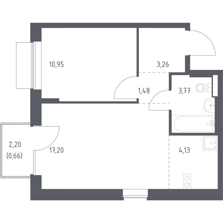 Apartment Sale, 41.45平方米 at Novoe Vnukovo, kvartal № 38, Kokoshkino Settlement, Moscow, Russia #1 Apartment Sale, 41.45平方米 at Novoe Vnukovo, kvartal № 38, Kokoshkino Settlement, Moscow, Russia #1