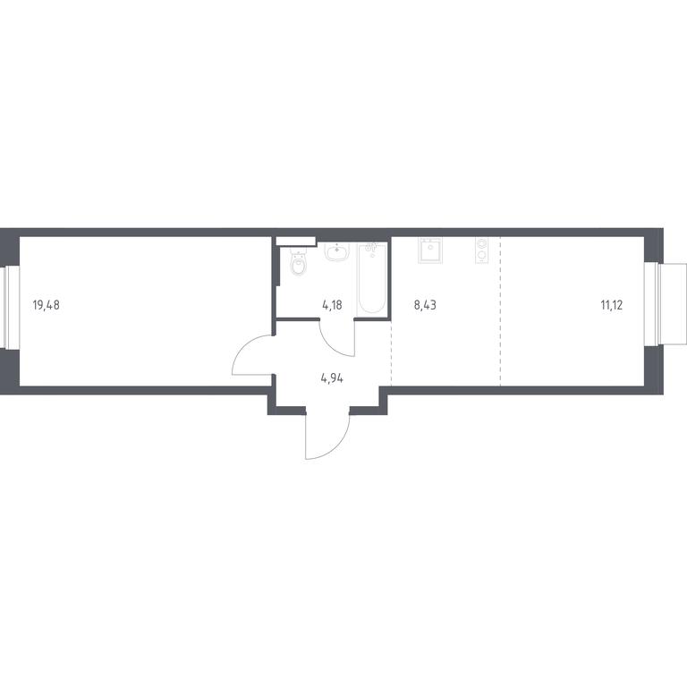 Apartment Sale, 48.15平方米 at Novoe Vnukovo, kvartal № 38, Kokoshkino Settlement, Moscow, Russia #1 Apartment Sale, 48.15平方米 at Novoe Vnukovo, kvartal № 38, Kokoshkino Settlement, Moscow, Russia #1