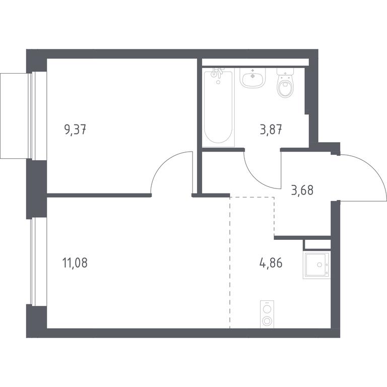 Apartment Sale, 32.86平方米 at Novoe Vnukovo, kvartal № 38, Kokoshkino Settlement, Moscow, Russia #1 Apartment Sale, 32.86平方米 at Novoe Vnukovo, kvartal № 38, Kokoshkino Settlement, Moscow, Russia #1