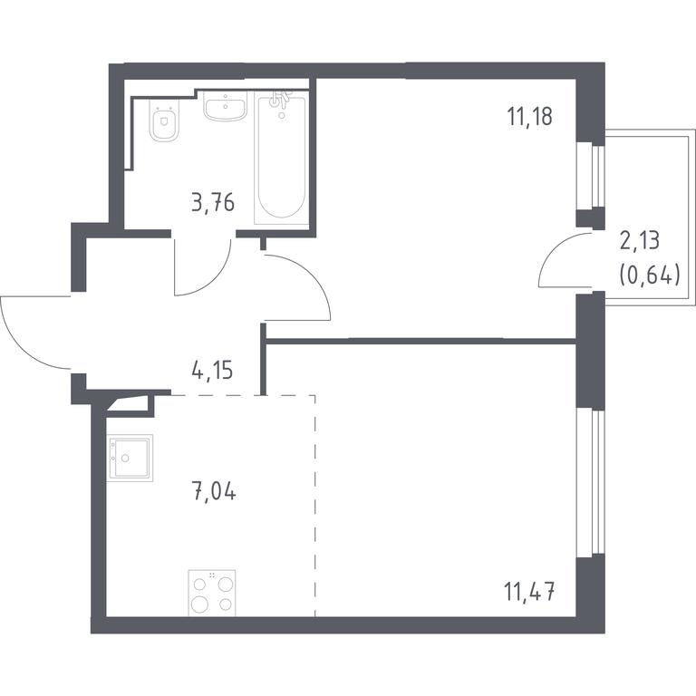 Apartment Sale, 38.24 sq. m. at Ostafevo, Ostafyevskoe Highway, 12к1, Ryazanovskoe Settlement, Moscow, Russia #1 Apartment Sale, 38.24 sq. m. at Ostafevo, Ostafyevskoe Highway, 12к1, Ryazanovskoe Settlement, Moscow, Russia #1