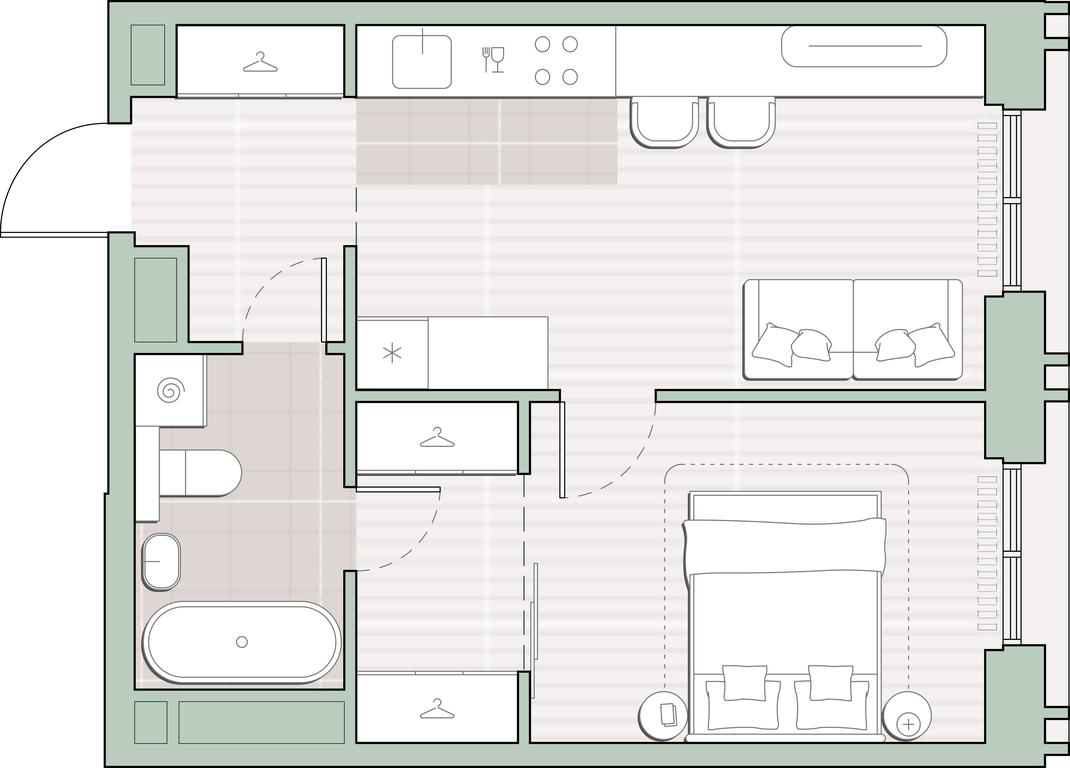 1-BD Apartment Sale, 40.47 sq. m. at Sreda na Kutuzovskom, Ivana Franko Street, Moscow, Russia #1 1-BD Apartment Sale, 40.47 sq. m. at Sreda na Kutuzovskom, Ivana Franko Street, Moscow, Russia #1