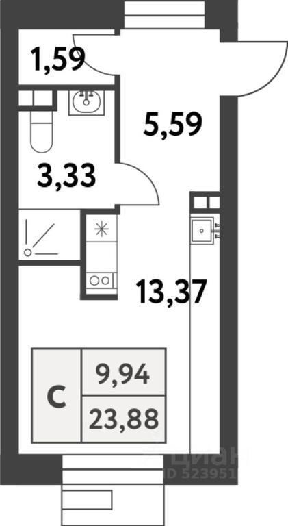 Apartment Sale, 24.3 sq. m. at Smart Garden (Smart Garden), 5-ya ulitsa Lesnyye Polyany, posyolok Gazoprovod, Kommunarka District, Novomoskovskiy Administrative Okrug, Moscow, Russia #1 Apartment Sale, 24.3 sq. m. at Smart Garden (Smart Garden), 5-ya ulitsa Lesnyye Polyany, posyolok Gazoprovod, Kommunarka District, Novomoskovskiy Administrative Okrug, Moscow, Russia #1