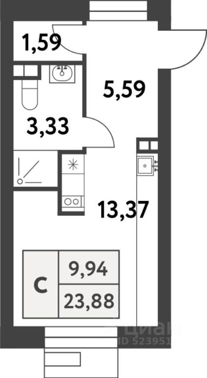 Apartment Sale, 23.8 sq. m. at Smart Garden (Smart Garden), 5-ya ulitsa Lesnyye Polyany, posyolok Gazoprovod, Kommunarka District, Novomoskovskiy Administrative Okrug, Moscow, Russia #1 Apartment Sale, 23.8 sq. m. at Smart Garden (Smart Garden), 5-ya ulitsa Lesnyye Polyany, posyolok Gazoprovod, Kommunarka District, Novomoskovskiy Administrative Okrug, Moscow, Russia #1
