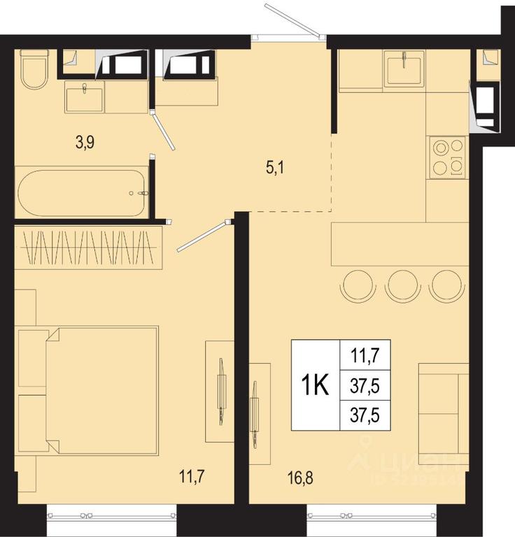 Apartment Sale, 37.5 sq. m. at Novaya Shcherbinka, Borisovka Village, Podolsk City District, Moscow Region, Russia #1 Apartment Sale, 37.5 sq. m. at Novaya Shcherbinka, Borisovka Village, Podolsk City District, Moscow Region, Russia #1