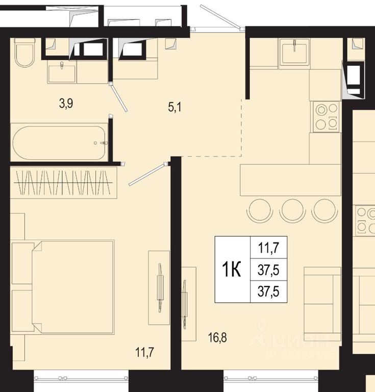 Apartment Sale, 37.5 sq. m. at Novaya Shcherbinka, Borisovka Village, Podolsk City District, Moscow Region, Russia #1 Apartment Sale, 37.5 sq. m. at Novaya Shcherbinka, Borisovka Village, Podolsk City District, Moscow Region, Russia #1