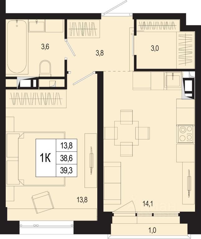 Apartment Sale, 38.6 sq. m. at Novaya Shcherbinka, Borisovka Village, Podolsk City District, Moscow Region, Russia #1 Apartment Sale, 38.6 sq. m. at Novaya Shcherbinka, Borisovka Village, Podolsk City District, Moscow Region, Russia #1