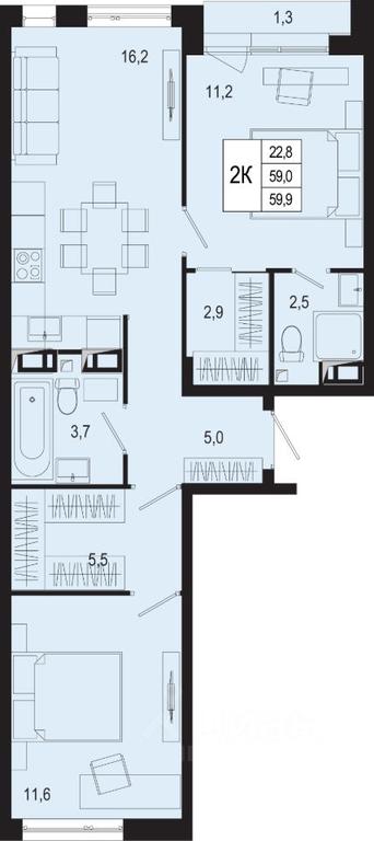 1-BD Apartment Sale, 59 sq. m. at Novaya Shcherbinka, Borisovka Village, Podolsk City District, Moscow Region, Russia #1 1-BD Apartment Sale, 59 sq. m. at Novaya Shcherbinka, Borisovka Village, Podolsk City District, Moscow Region, Russia #1