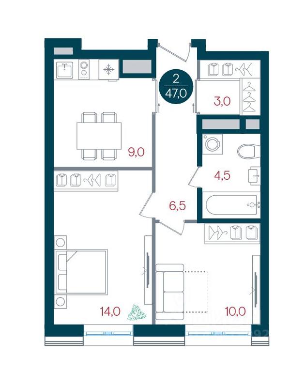 Apartment Sale, 47 sq. m. at RUSICh-Kantemirovskiy, Kavkazsky Boulevard, Moscow, Russia #1 Apartment Sale, 47 sq. m. at RUSICh-Kantemirovskiy, Kavkazsky Boulevard, Moscow, Russia #1