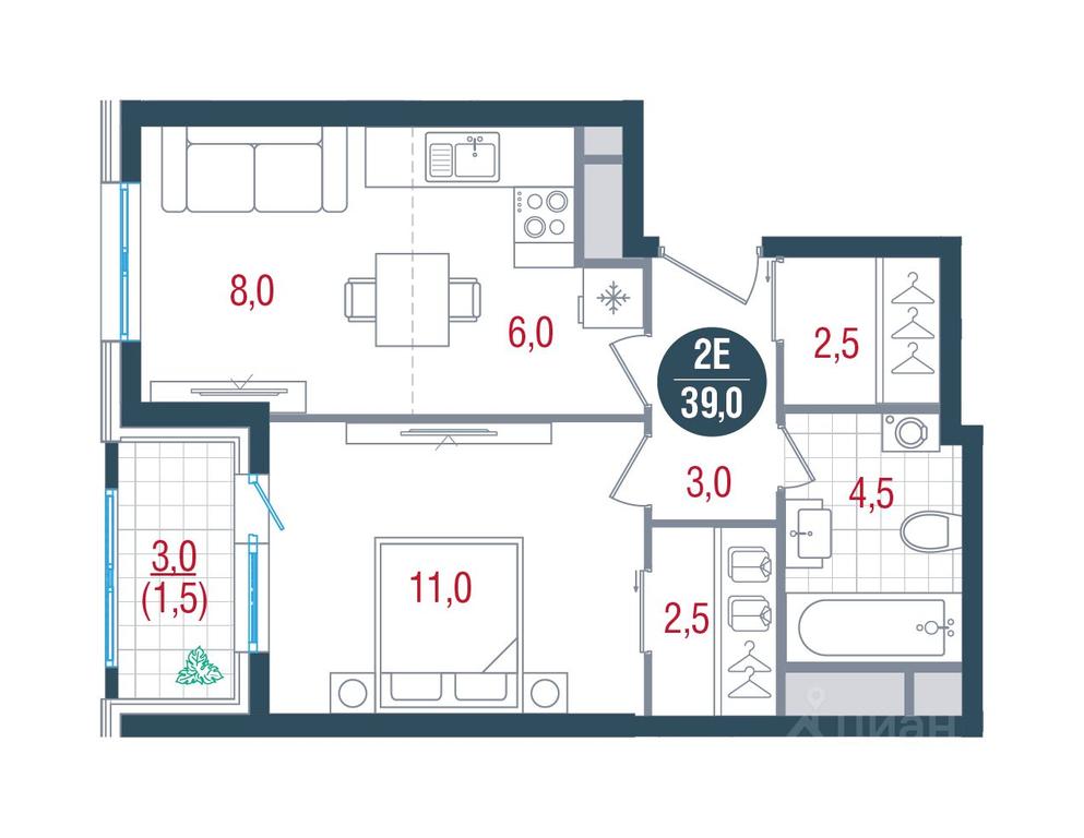 Apartment Sale, 39 sq. m. at RUSICh-Kantemirovskiy, Kavkazsky Boulevard, Moscow, Russia #1 Apartment Sale, 39 sq. m. at RUSICh-Kantemirovskiy, Kavkazsky Boulevard, Moscow, Russia #1