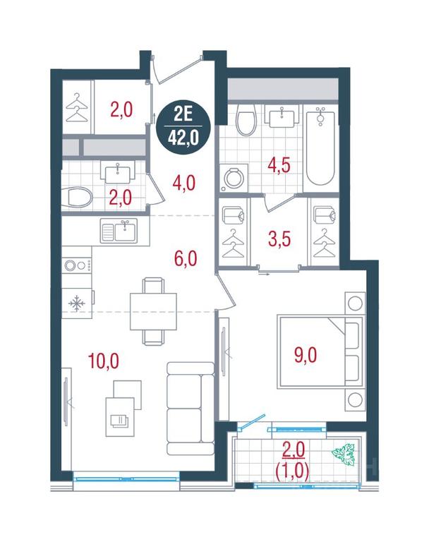 Apartment Sale, 42 sq. m. at RUSICh-Kantemirovskiy, Kavkazsky Boulevard, Moscow, Russia #1 Apartment Sale, 42 sq. m. at RUSICh-Kantemirovskiy, Kavkazsky Boulevard, Moscow, Russia #1