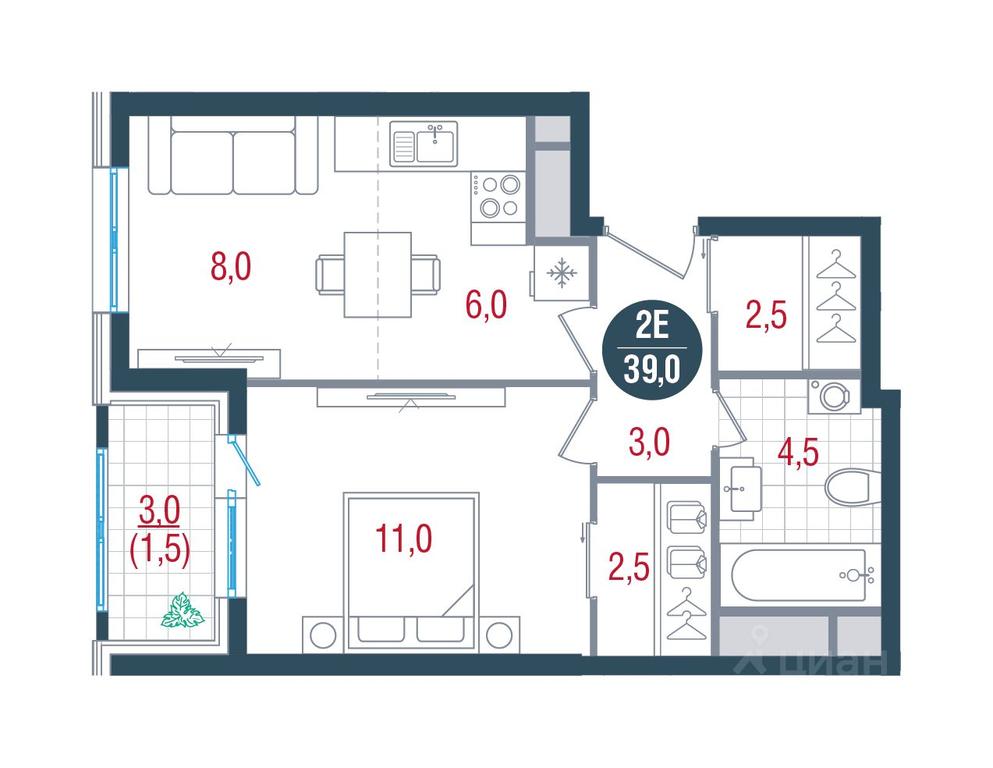 Продажа квартиры, 39 м² в ЖК «РУСИЧ-Кантемировский», Кавказский бульвар, Москва, Россия #1 Продажа квартиры, 39 м² в ЖК «РУСИЧ-Кантемировский», Кавказский бульвар, Москва, Россия #1