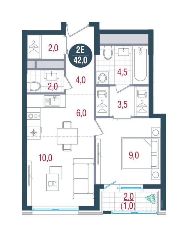 Apartment Sale, 42 sq. m. at RUSICh-Kantemirovskiy, Kavkazsky Boulevard, Moscow, Russia #1 Apartment Sale, 42 sq. m. at RUSICh-Kantemirovskiy, Kavkazsky Boulevard, Moscow, Russia #1