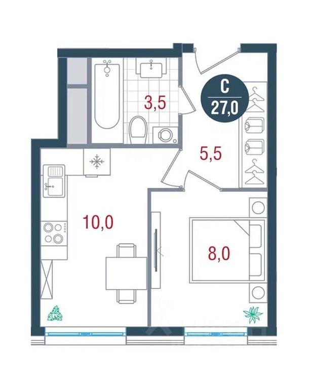 Apartment Sale, 27 sq. m. at RUSICh-Kantemirovskiy, Kavkazsky Boulevard, Moscow, Russia #1 Apartment Sale, 27 sq. m. at RUSICh-Kantemirovskiy, Kavkazsky Boulevard, Moscow, Russia #1