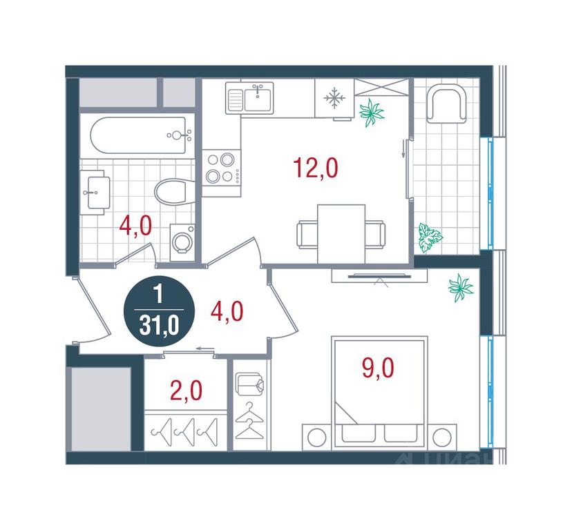 Apartment Sale, 31 sq. m. at RUSICh-Kantemirovskiy, Kavkazsky Boulevard, Moscow, Russia #1 Apartment Sale, 31 sq. m. at RUSICh-Kantemirovskiy, Kavkazsky Boulevard, Moscow, Russia #1