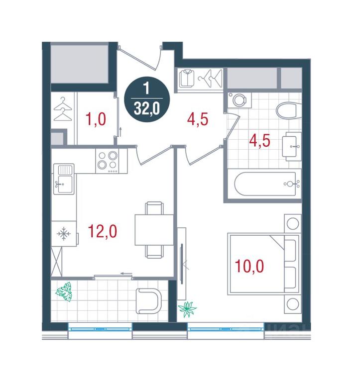 Apartment Sale, 32 sq. m. at RUSICh-Kantemirovskiy, Kavkazsky Boulevard, Moscow, Russia #1 Apartment Sale, 32 sq. m. at RUSICh-Kantemirovskiy, Kavkazsky Boulevard, Moscow, Russia #1