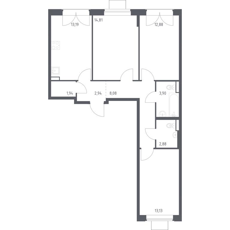 Продажа 2-комн. квартиры, 73,75 м² в ЖК «Квартал Западный», квартал № 76, поселение Марушкинское, Москва, Россия #1 Продажа 2-комн. квартиры, 73,75 м² в ЖК «Квартал Западный», квартал № 76, поселение Марушкинское, Москва, Россия #1