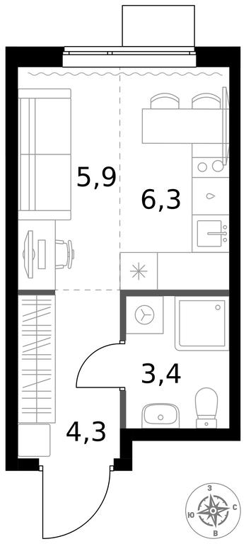 Apartment Sale, 19.9 sq. m. at 1 Izmajlovskij, Montazhnaya Street, 8с13, Moscow, Russia #1 Apartment Sale, 19.9 sq. m. at 1 Izmajlovskij, Montazhnaya Street, 8с13, Moscow, Russia #1