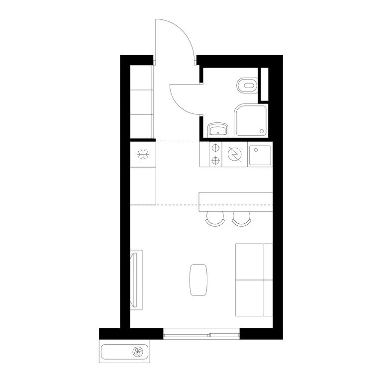 Apartment Sale, 19.9 sq. m. at Vostochnoe Butovo, Krymskaya Street, 13, rabochiy posyolok Bobrovo, Leninskiy City District, Moscow Region, Russia #1 Apartment Sale, 19.9 sq. m. at Vostochnoe Butovo, Krymskaya Street, 13, rabochiy posyolok Bobrovo, Leninskiy City District, Moscow Region, Russia #1