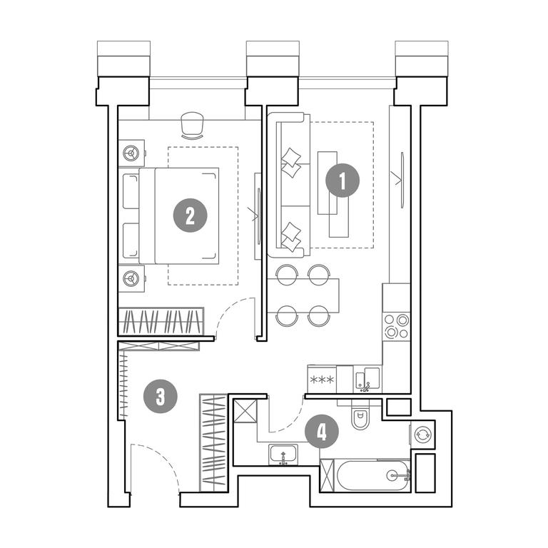 1-BD Apartment Sale, 48 sq. m. at Mirapolis, Mira Avenue, 222Ас9, Moscow, Russia #1 1-BD Apartment Sale, 48 sq. m. at Mirapolis, Mira Avenue, 222Ас9, Moscow, Russia #1