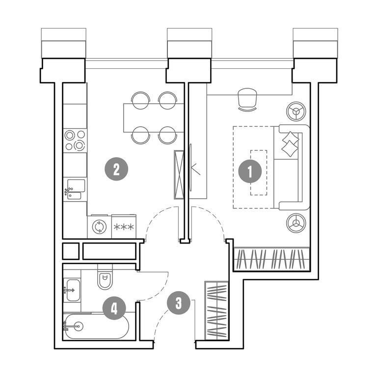 1-BD Apartment Sale, 34.7 sq. m. at Mirapolis, Mira Avenue, 222Ас9, Moscow, Russia #1 1-BD Apartment Sale, 34.7 sq. m. at Mirapolis, Mira Avenue, 222Ас9, Moscow, Russia #1