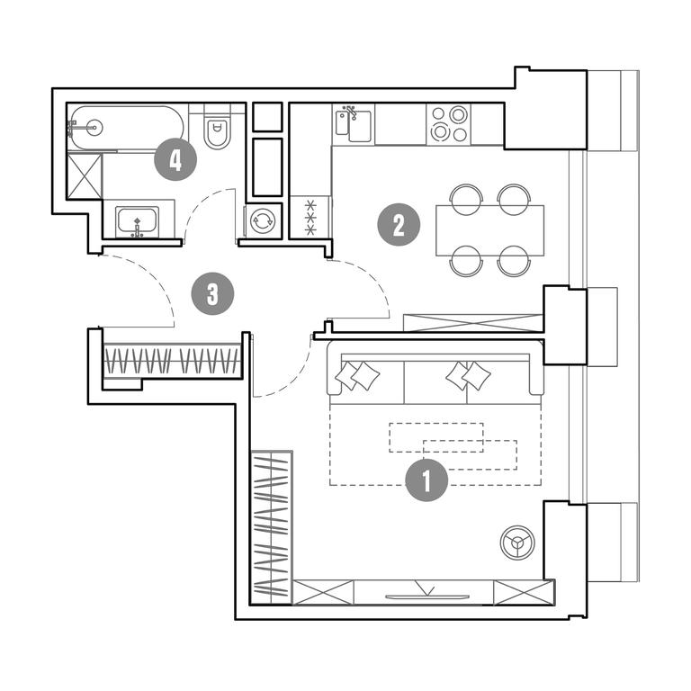 1-BD Apartment Sale, 36.6 sq. m. at Mirapolis, Mira Avenue, 222Ас9, Moscow, Russia #1 1-BD Apartment Sale, 36.6 sq. m. at Mirapolis, Mira Avenue, 222Ас9, Moscow, Russia #1