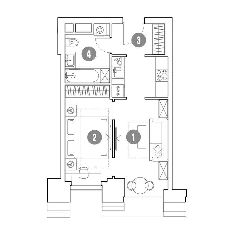 1-BD Apartment Sale, 37.6平方米 at Mirapolis, Mira Avenue, 222Ас9, Moscow, Russia #1 1-BD Apartment Sale, 37.6平方米 at Mirapolis, Mira Avenue, 222Ас9, Moscow, Russia #1
