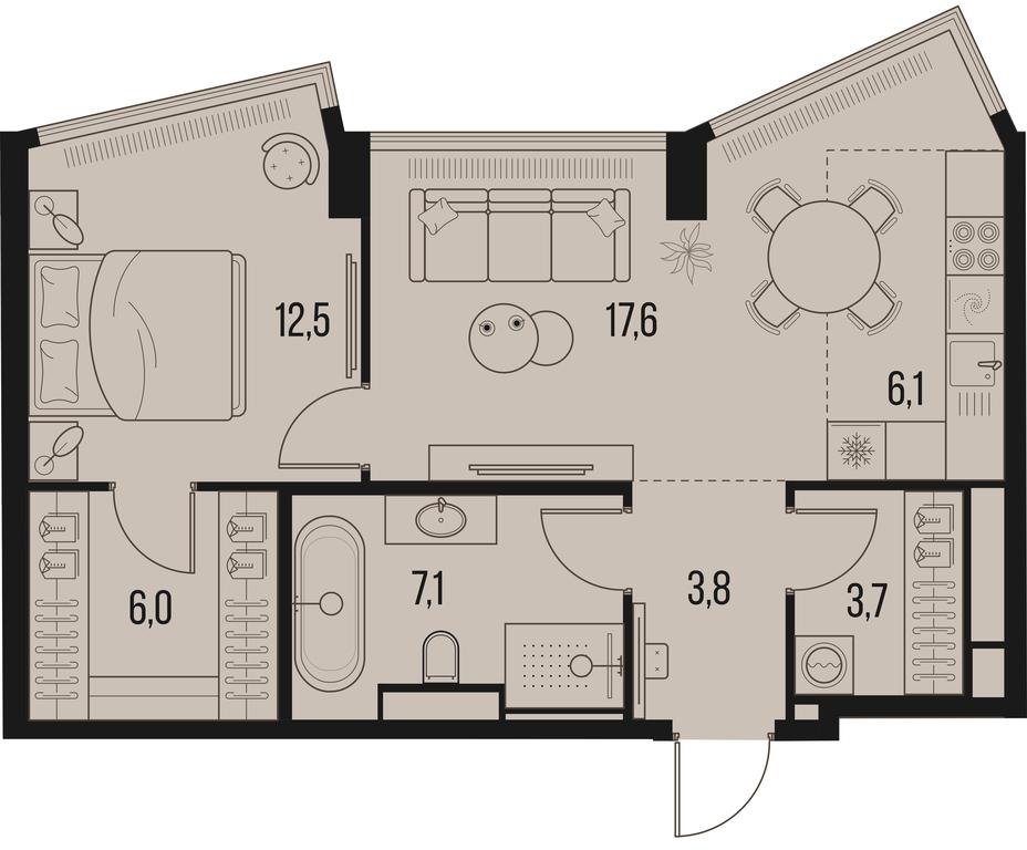 1-BD Apartment Sale, 56.8 sq. m. at High Life, Letnikovskaya Street, 11/10с1, Moscow, Russia #1 1-BD Apartment Sale, 56.8 sq. m. at High Life, Letnikovskaya Street, 11/10с1, Moscow, Russia #1