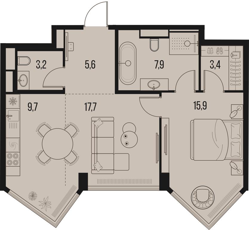 1-BD Apartment Sale, 63.4 sq. m. at High Life, Letnikovskaya Street, 11/10с1, Moscow, Russia #1 1-BD Apartment Sale, 63.4 sq. m. at High Life, Letnikovskaya Street, 11/10с1, Moscow, Russia #1