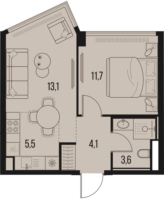 1-BD Apartment Sale, 38 sq. m. at High Life, Letnikovskaya Street, 11/10с1, Moscow, Russia #1 1-BD Apartment Sale, 38 sq. m. at High Life, Letnikovskaya Street, 11/10с1, Moscow, Russia #1