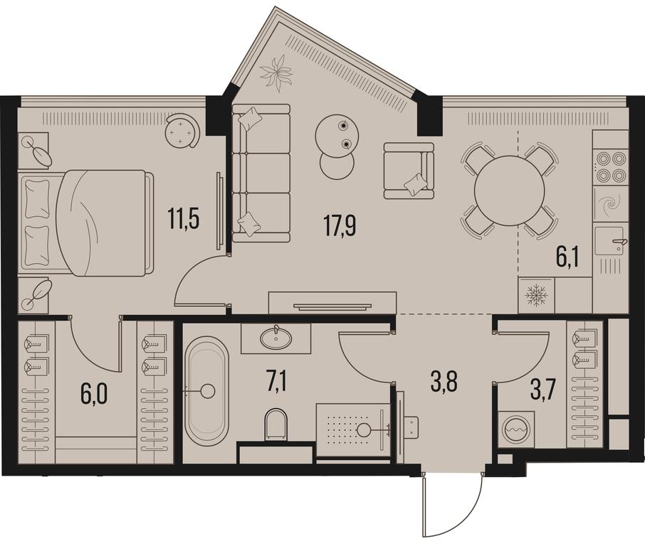 1-BD Apartment Sale, 56.1 sq. m. at High Life, Letnikovskaya Street, 11/10с1, Moscow, Russia #1 1-BD Apartment Sale, 56.1 sq. m. at High Life, Letnikovskaya Street, 11/10с1, Moscow, Russia #1