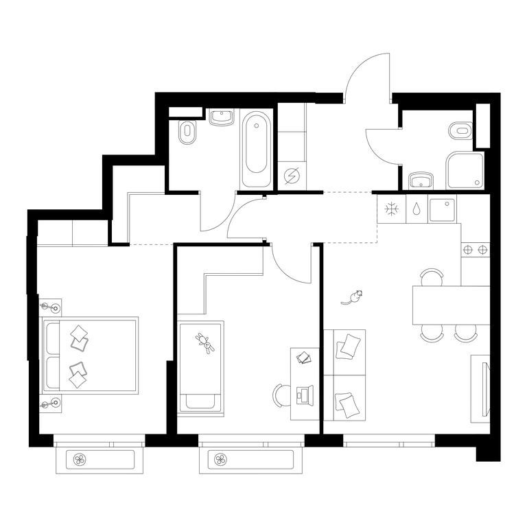 2-BD Apartment Sale, 55.5 sq. m. at Zelionyi Park, 687-y proyezd, 15с2, Zelenograd, Moscow, Russia #1 2-BD Apartment Sale, 55.5 sq. m. at Zelionyi Park, 687-y proyezd, 15с2, Zelenograd, Moscow, Russia #1