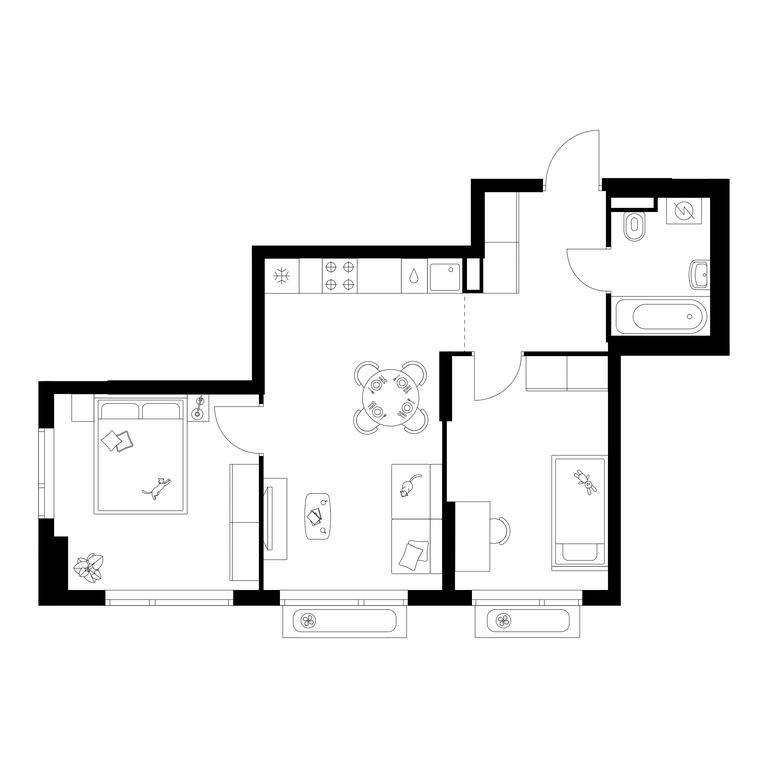 2-BD Apartment Sale, 50.2 sq. m. at Zelionyi Park, 687-y proyezd, 15с2, Zelenograd, Moscow, Russia #1 2-BD Apartment Sale, 50.2 sq. m. at Zelionyi Park, 687-y proyezd, 15с2, Zelenograd, Moscow, Russia #1