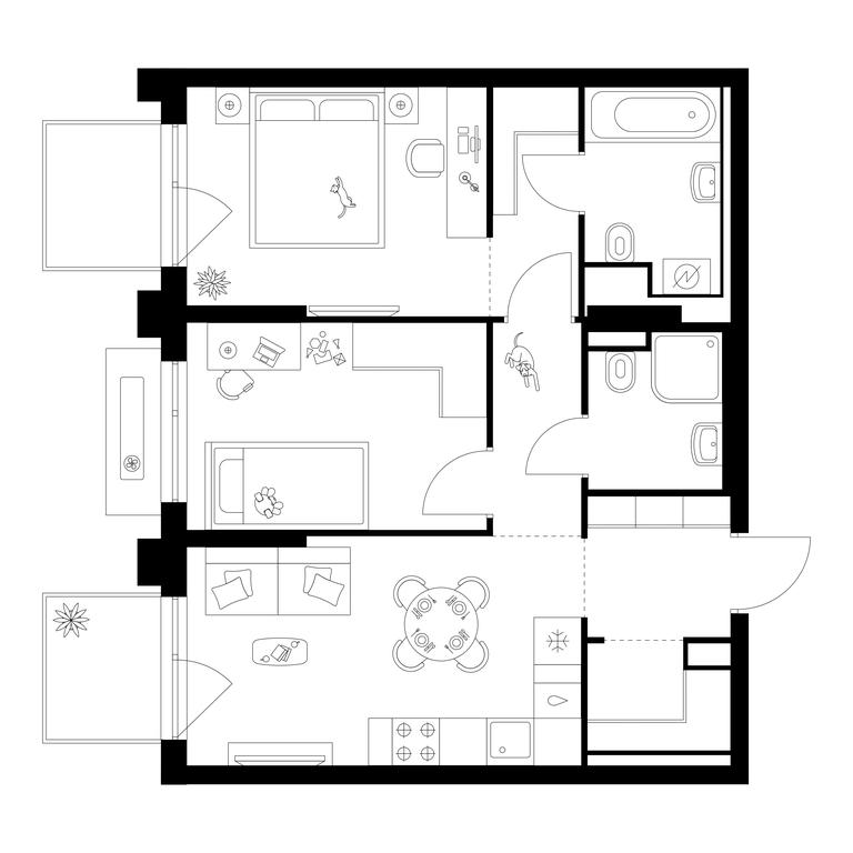 2-BD Apartment Sale, 56平方米 at Zelionyi Park, 687-y proyezd, 15с2, Zelenograd, Moscow, Russia #1 2-BD Apartment Sale, 56平方米 at Zelionyi Park, 687-y proyezd, 15с2, Zelenograd, Moscow, Russia #1