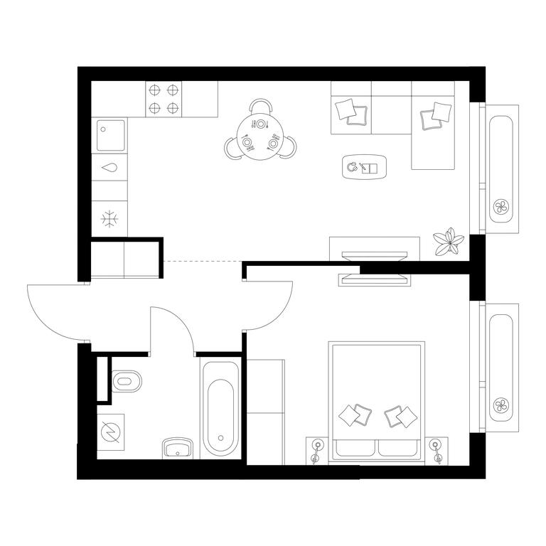 1-BD Apartment Sale, 38.3平方米 at Zelionyi Park, 687-y proyezd, 15с2, Zelenograd, Moscow, Russia #1 1-BD Apartment Sale, 38.3平方米 at Zelionyi Park, 687-y proyezd, 15с2, Zelenograd, Moscow, Russia #1