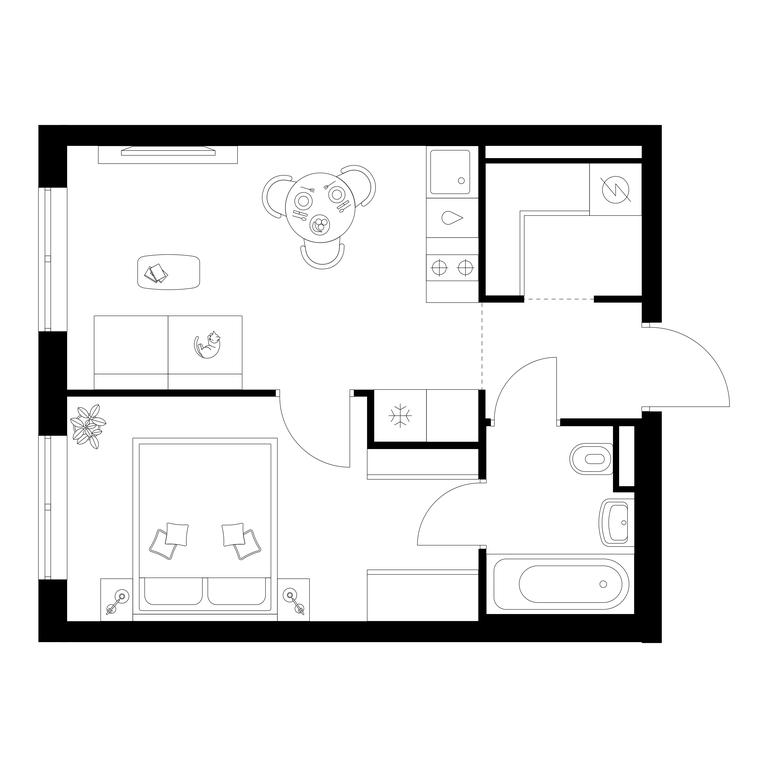 1-BD Apartment Sale, 34.1平方米 at Zelionyi Park, 687-y proyezd, 15с2, Zelenograd, Moscow, Russia #1 1-BD Apartment Sale, 34.1平方米 at Zelionyi Park, 687-y proyezd, 15с2, Zelenograd, Moscow, Russia #1