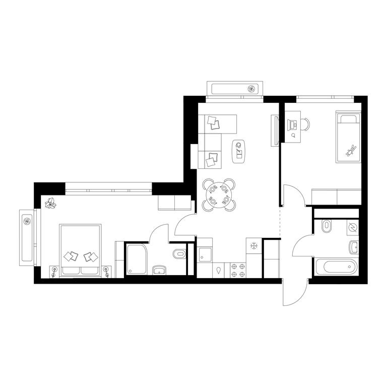 2-BD Apartment Sale, 57.1 sq. m. at Zelionyi Park, 687-y proyezd, 15с2, Zelenograd, Moscow, Russia #1 2-BD Apartment Sale, 57.1 sq. m. at Zelionyi Park, 687-y proyezd, 15с2, Zelenograd, Moscow, Russia #1