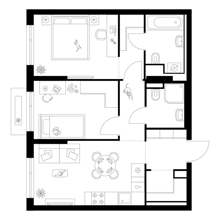 2-BD Apartment Sale, 54.4 sq. m. at Zelionyi Park, 687-y proyezd, 15с2, Zelenograd, Moscow, Russia #1 2-BD Apartment Sale, 54.4 sq. m. at Zelionyi Park, 687-y proyezd, 15с2, Zelenograd, Moscow, Russia #1