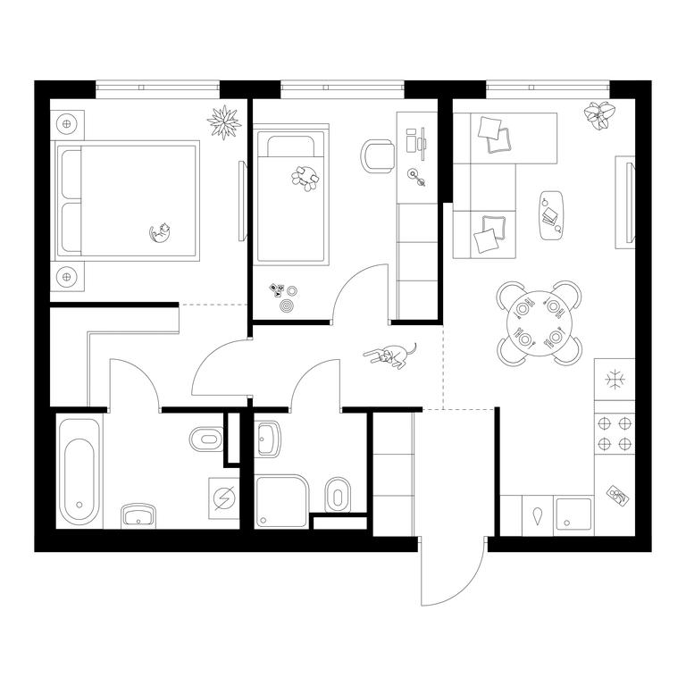 2-BD Apartment Sale, 51.3平方米 at Zelionyi Park, 687-y proyezd, 15с2, Zelenograd, Moscow, Russia #1 2-BD Apartment Sale, 51.3平方米 at Zelionyi Park, 687-y proyezd, 15с2, Zelenograd, Moscow, Russia #1