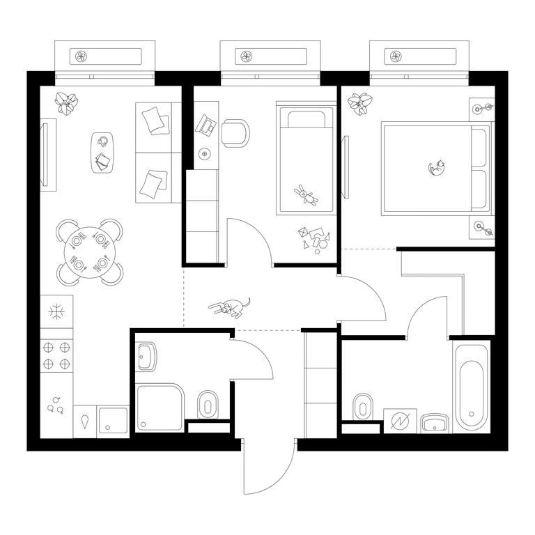 2-BD Apartment Sale, 49.6 sq. m. at Zelionyi Park, 687-y proyezd, 15с2, Zelenograd, Moscow, Russia #1 2-BD Apartment Sale, 49.6 sq. m. at Zelionyi Park, 687-y proyezd, 15с2, Zelenograd, Moscow, Russia #1