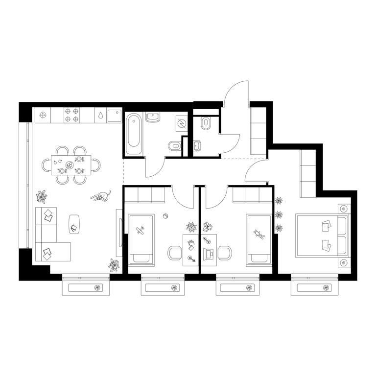 3-BD Apartment Sale, 65.3 sq. m. at Zelionyi Park, 687-y proyezd, 15с2, Zelenograd, Moscow, Russia #1 3-BD Apartment Sale, 65.3 sq. m. at Zelionyi Park, 687-y proyezd, 15с2, Zelenograd, Moscow, Russia #1
