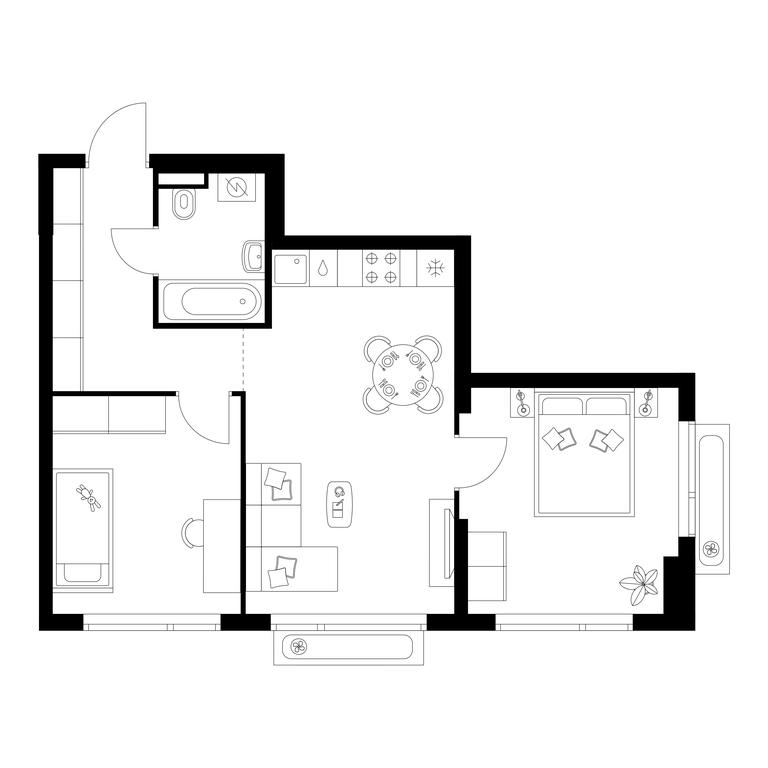 2-BD Apartment Sale, 52.7 sq. m. at Zelionyi Park, 687-y proyezd, 15с2, Zelenograd, Moscow, Russia #1 2-BD Apartment Sale, 52.7 sq. m. at Zelionyi Park, 687-y proyezd, 15с2, Zelenograd, Moscow, Russia #1