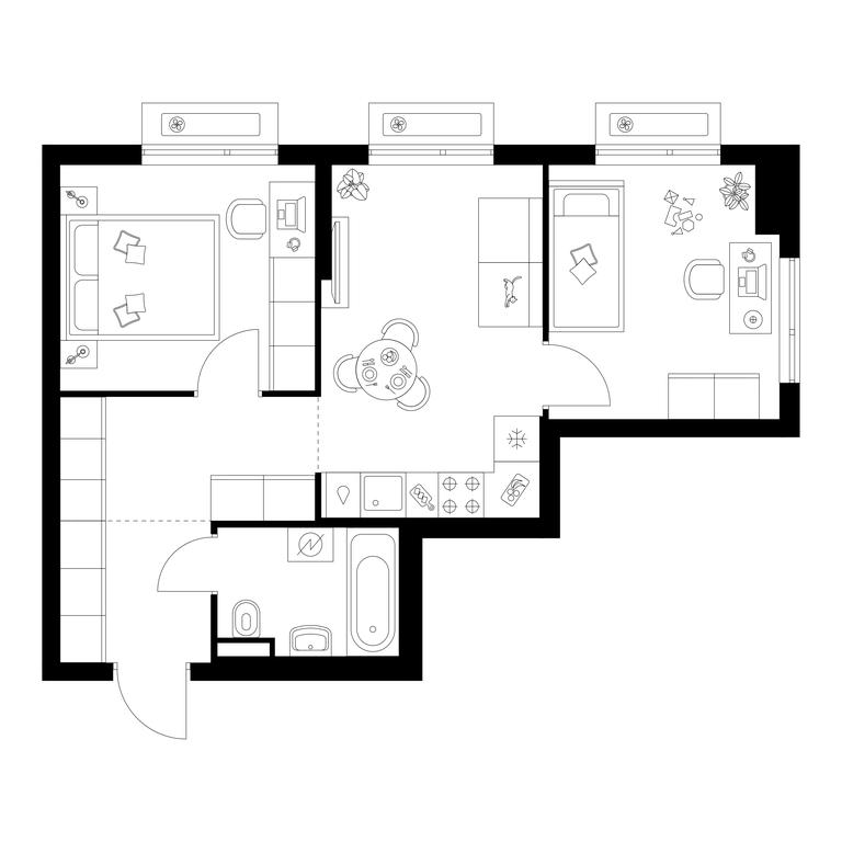 2-BD Apartment Sale, 46.8 sq. m. at Zelionyi Park, 687-y proyezd, 15с2, Zelenograd, Moscow, Russia #1 2-BD Apartment Sale, 46.8 sq. m. at Zelionyi Park, 687-y proyezd, 15с2, Zelenograd, Moscow, Russia #1