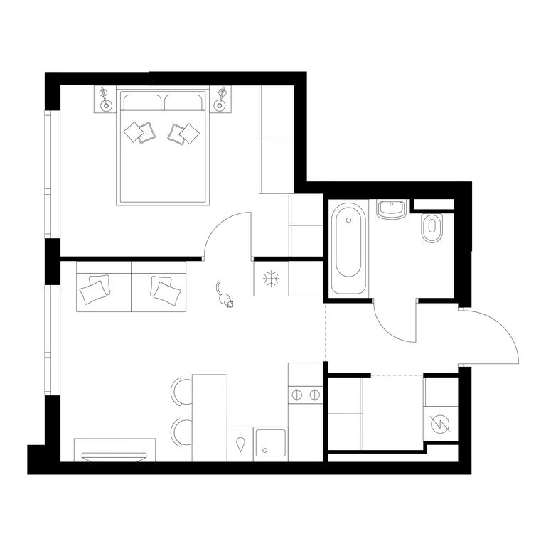 1-BD Apartment Sale, 36.9平方米 at Zelionyi Park, 687-y proyezd, 15с2, Zelenograd, Moscow, Russia #1 1-BD Apartment Sale, 36.9平方米 at Zelionyi Park, 687-y proyezd, 15с2, Zelenograd, Moscow, Russia #1