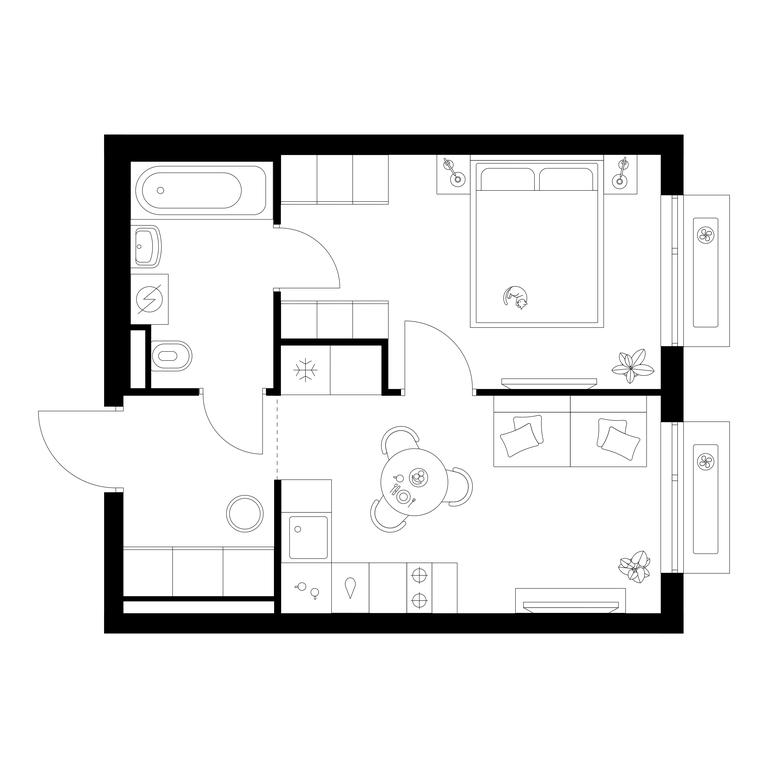 1-BD Apartment Sale, 33.1 sq. m. at Zelionyi Park, 687-y proyezd, 15с2, Zelenograd, Moscow, Russia #1