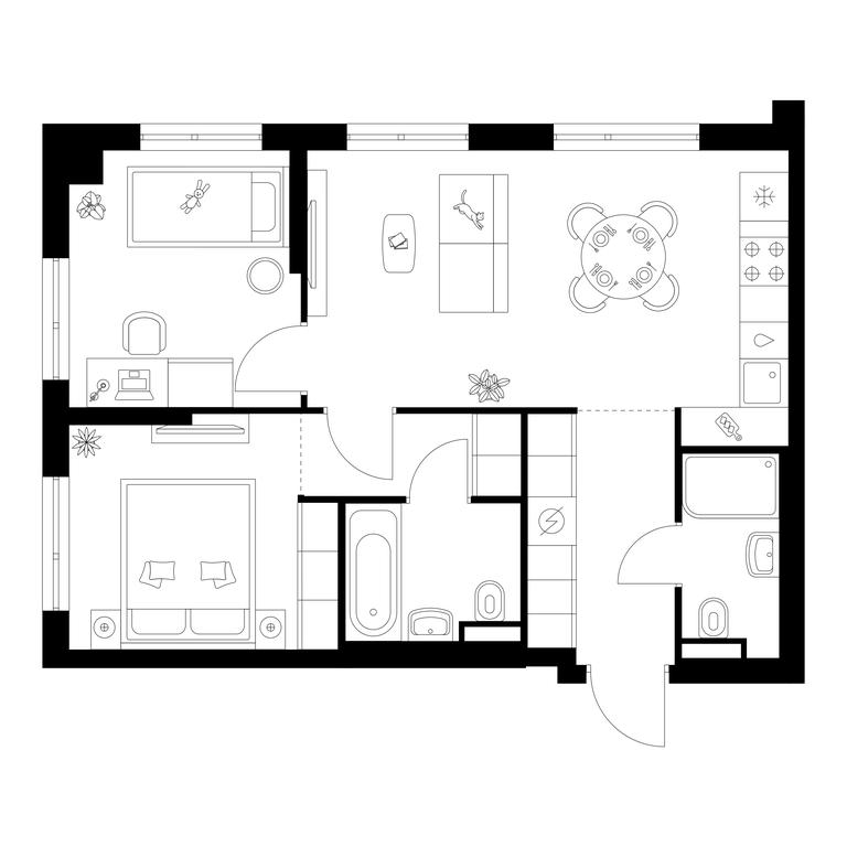 2-BD Apartment Sale, 51.7 sq. m. at Zelionyi Park, 687-y proyezd, 15с2, Zelenograd, Moscow, Russia #1 2-BD Apartment Sale, 51.7 sq. m. at Zelionyi Park, 687-y proyezd, 15с2, Zelenograd, Moscow, Russia #1
