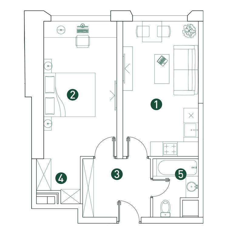 1-BD Apartment Sale, 47平方米 at Very, Botanicheskaya Street, 29, Moscow, Russia #1 1-BD Apartment Sale, 47平方米 at Very, Botanicheskaya Street, 29, Moscow, Russia #1