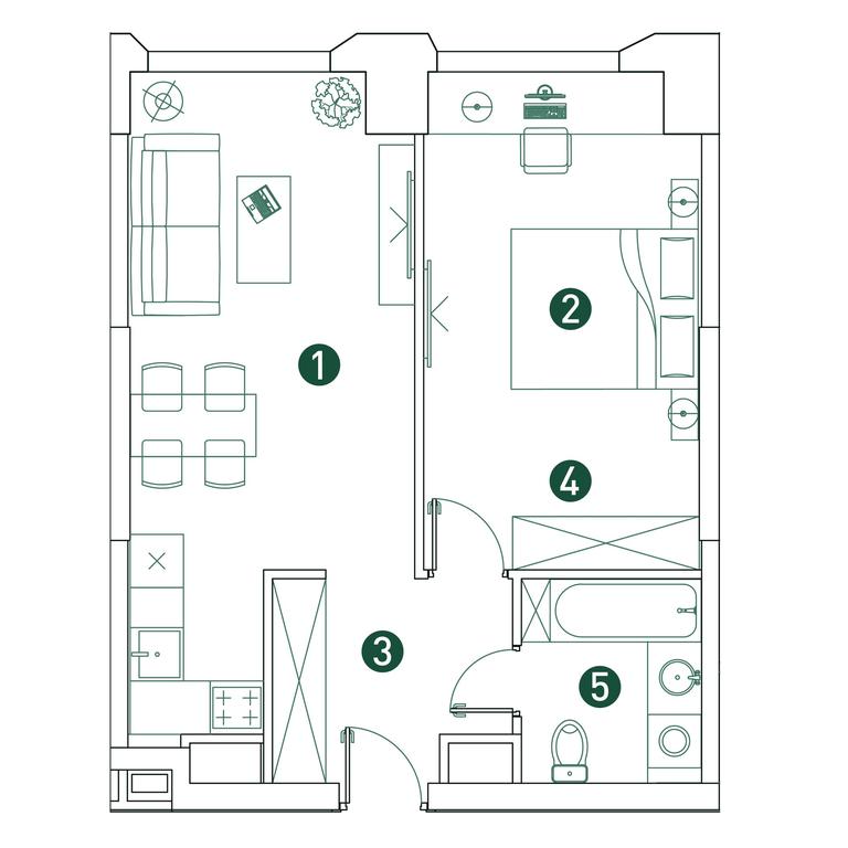 1-BD Apartment Sale, 48.4 sq. m. at Very, Botanicheskaya Street, 29, Moscow, Russia #1 1-BD Apartment Sale, 48.4 sq. m. at Very, Botanicheskaya Street, 29, Moscow, Russia #1