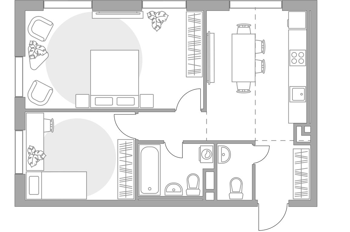 2-BD Apartment Sale, 58.73平方米 at MYPRIORITY Nizhegorodskaya, Ryazansky Avenue, 4Ас4, Moscow, Russia #1 2-BD Apartment Sale, 58.73平方米 at MYPRIORITY Nizhegorodskaya, Ryazansky Avenue, 4Ас4, Moscow, Russia #1