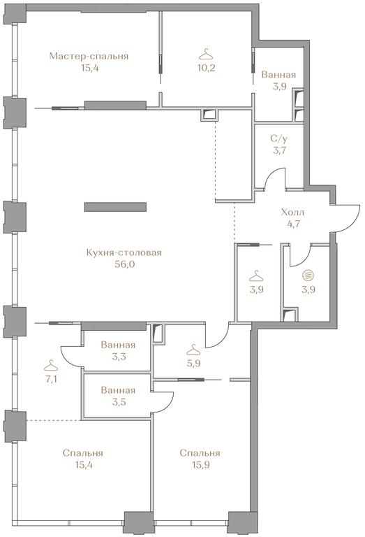Продажа 3-комн. квартиры, 152,8 м² в ЖК «Коллекция Лужники (Luzhniki Collection)», Лужнецкая набережная, 2/4с17, Москва, Россия #1 Продажа 3-комн. квартиры, 152,8 м² в ЖК «Коллекция Лужники (Luzhniki Collection)», Лужнецкая набережная, 2/4с17, Москва, Россия #1